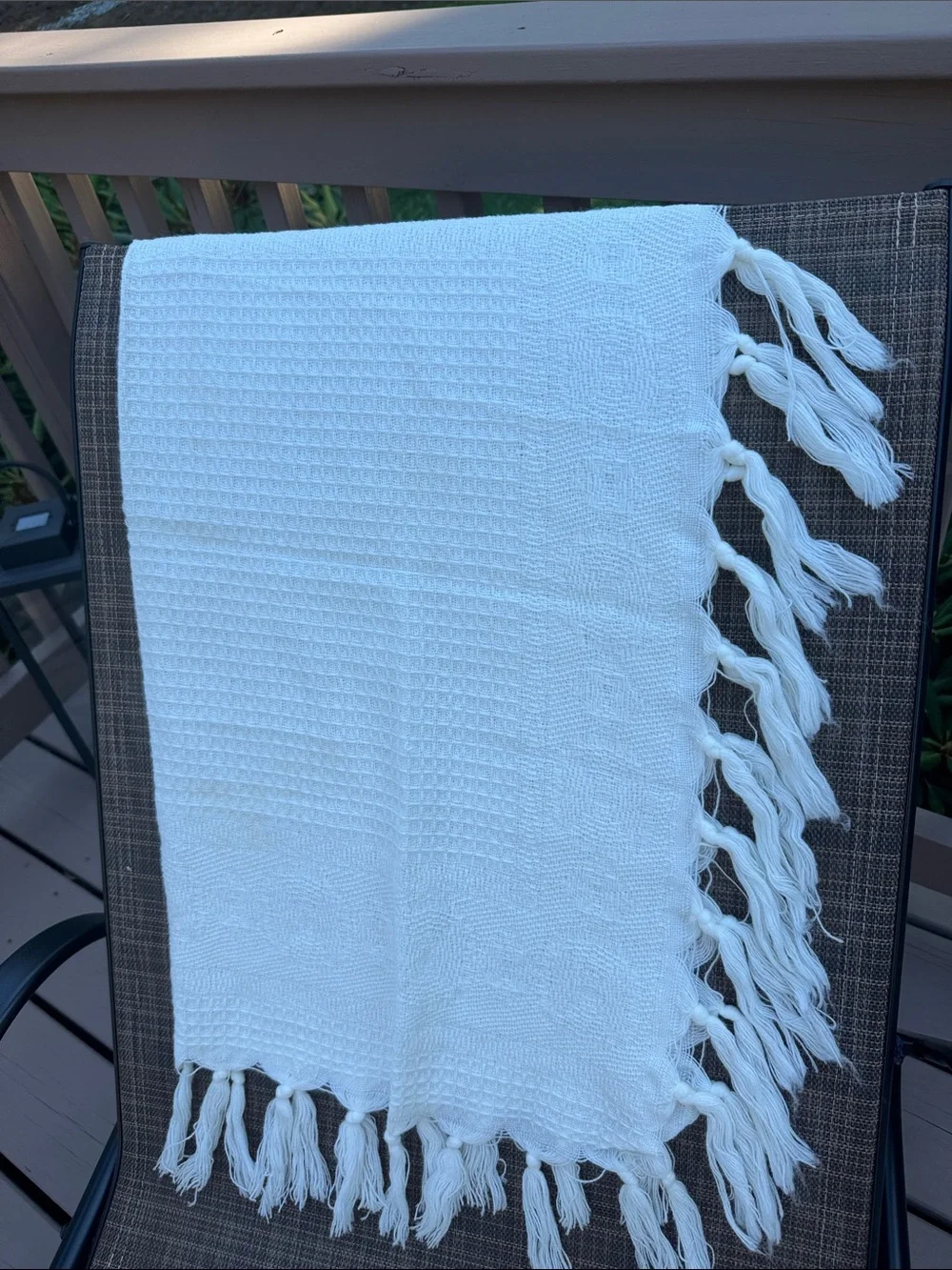 Vintage Gorgeous Baby Knit White Blanket christening